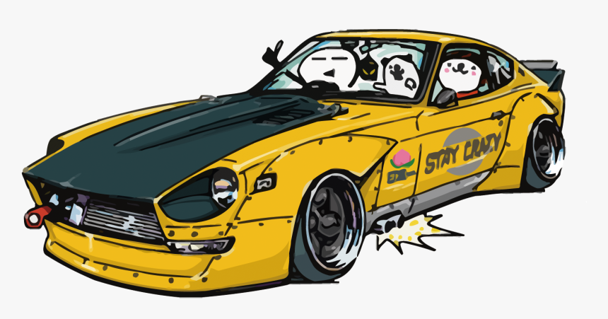 Crazy Car Art 240z, HD Png Download