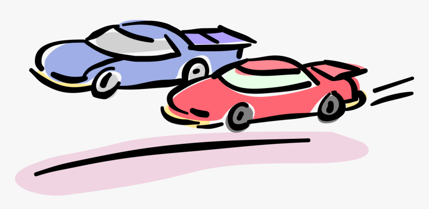 Vector Illustration Of Motor Race Automobile Motor - City Car, HD Png Download