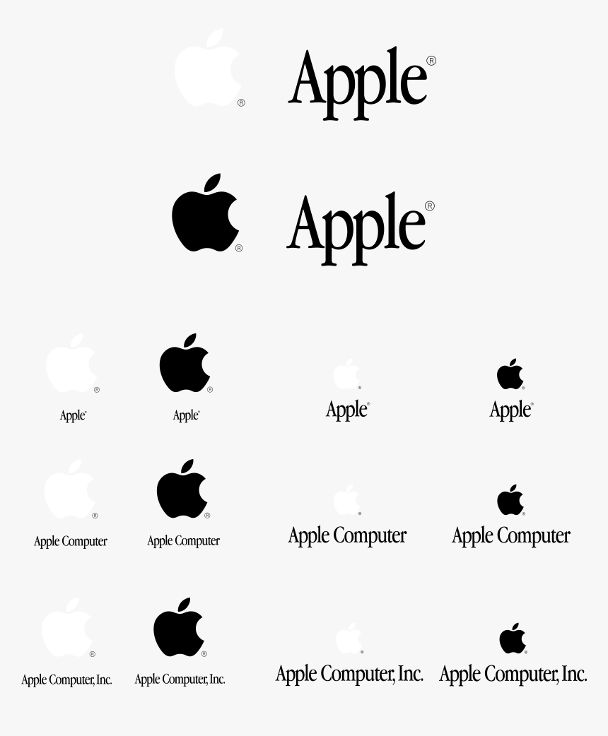 Apple Logo Black And White - Apple, HD Png Download