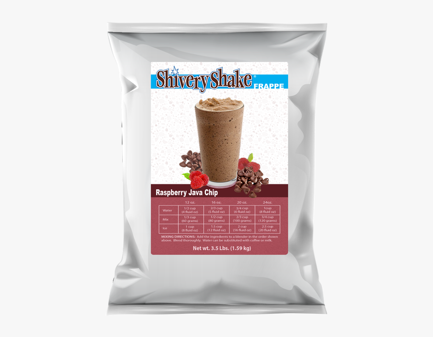Shivery Shake Raspberry Java Chip Frappe Mix In - Ice Cream Powder Bag, HD Png Download