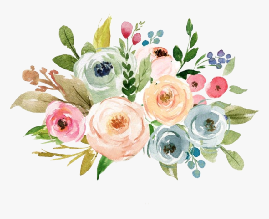 #watercolor #bouquet #flowers #floral #arrangement, HD Png Download
