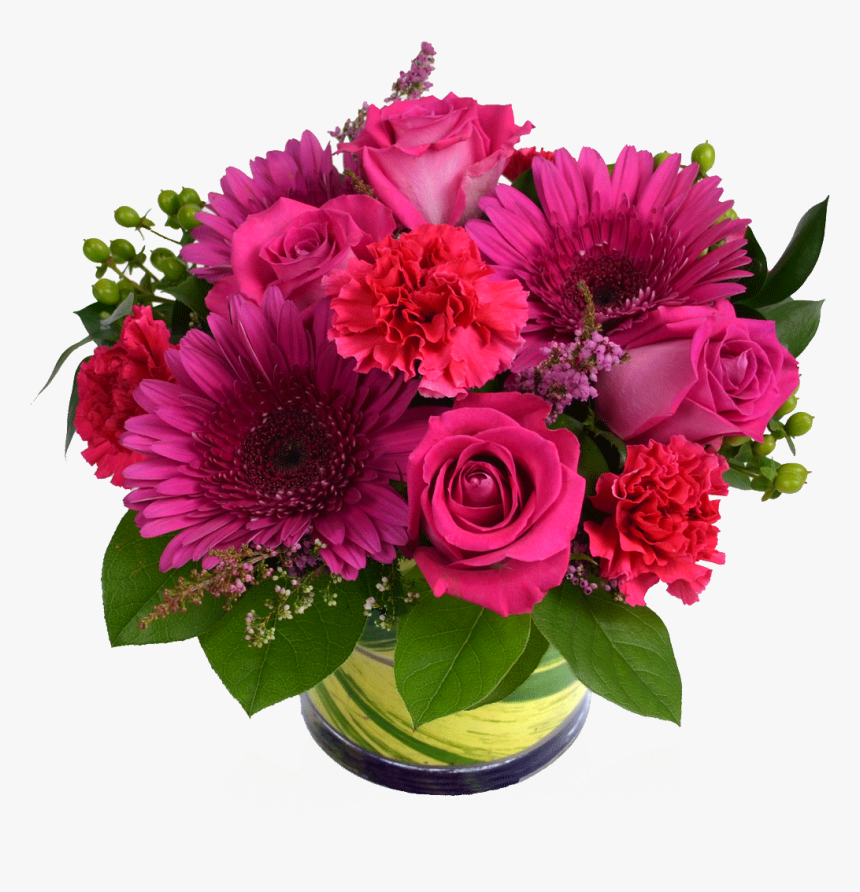 Flower Bouquet Floral Design Cut Flowers Rose - Flower Glass Transparent, HD Png Download