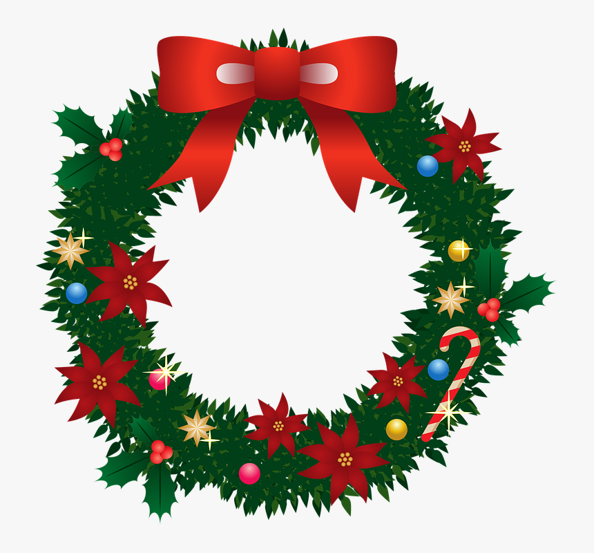 Printable Christmas Wreath, HD Png Download