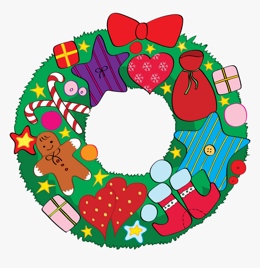 Christmas Wreath Clipart, HD Png Download