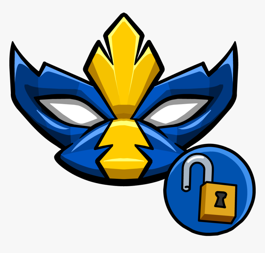 Hero Mask Png Clip Art Black And White Download - Club Penguin Superhero Mask, Transparent Png