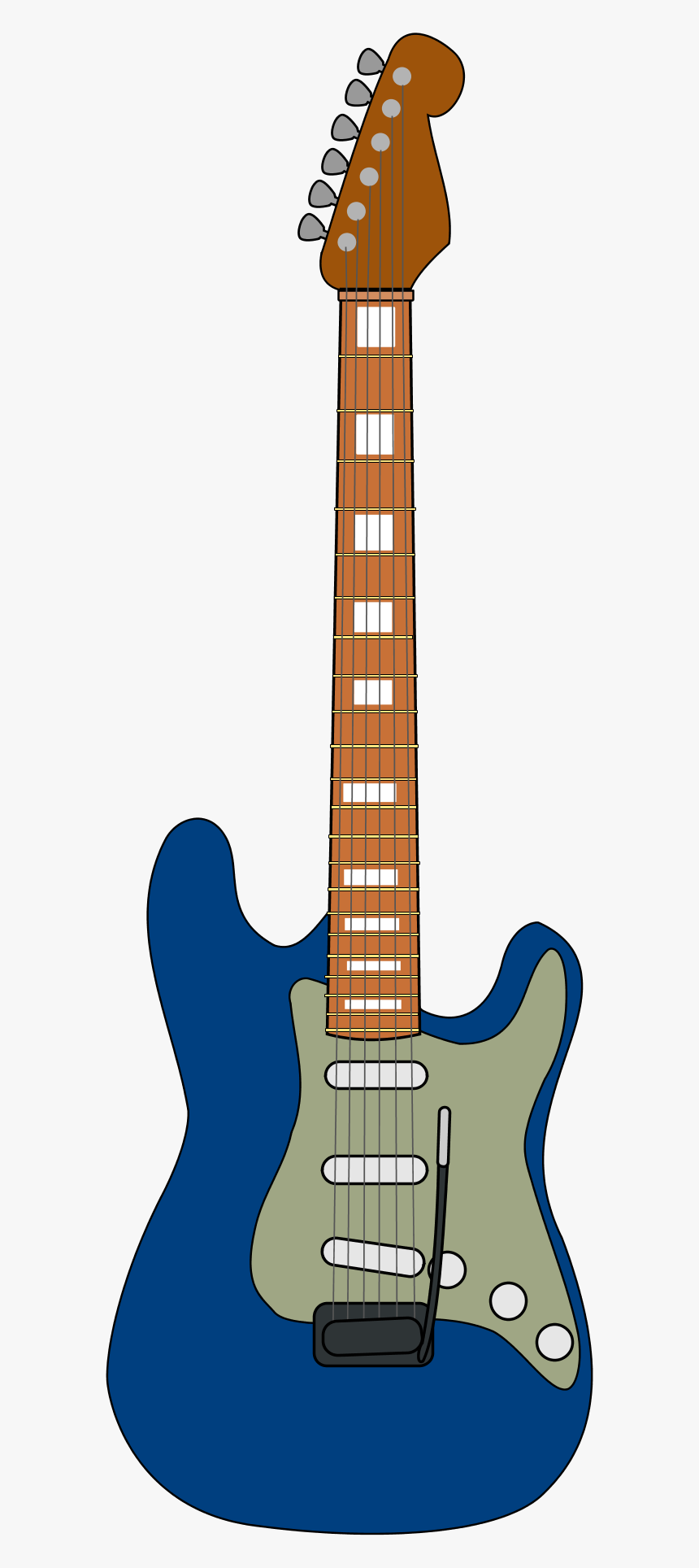 Wooden Guitar Vector Clip Art - Electric Guitar Clipart, HD Png Download