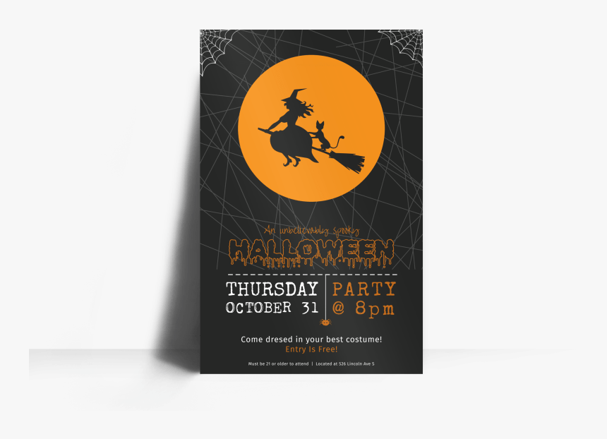 Halloween Party Poster Template Preview - Halloween Party Poster Template, HD Png Download