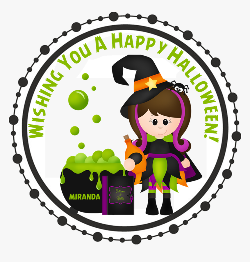 Girls Witch Halloween Stickers-party Beautifully - Airplane Birthday Party Stickers, HD Png Download