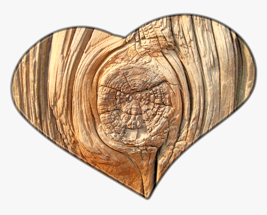 Wood Heart No Background, HD Png Download