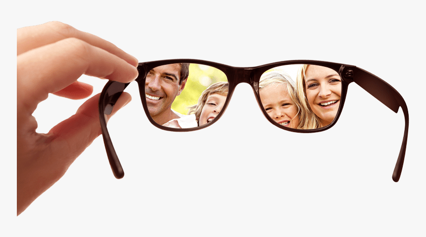 Family Focused Eye Care - Hands Putting On Glasses, HD Png Download