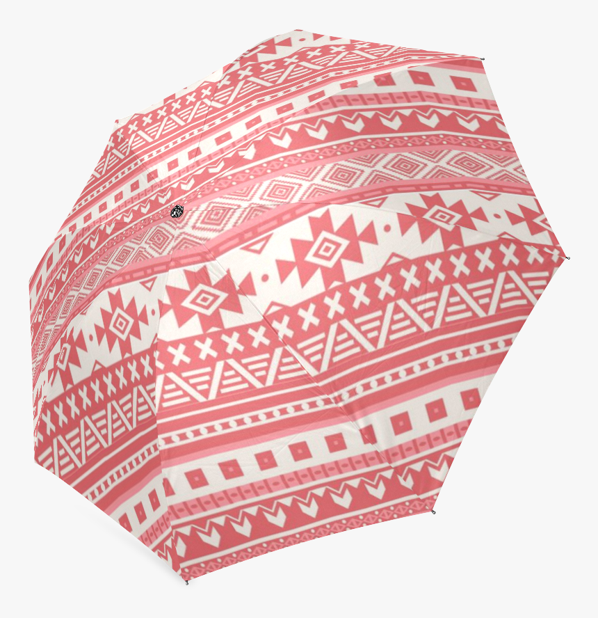 Fancy Tribal Border Pattern 08 Red Foldable Umbrella - Box, HD Png Download