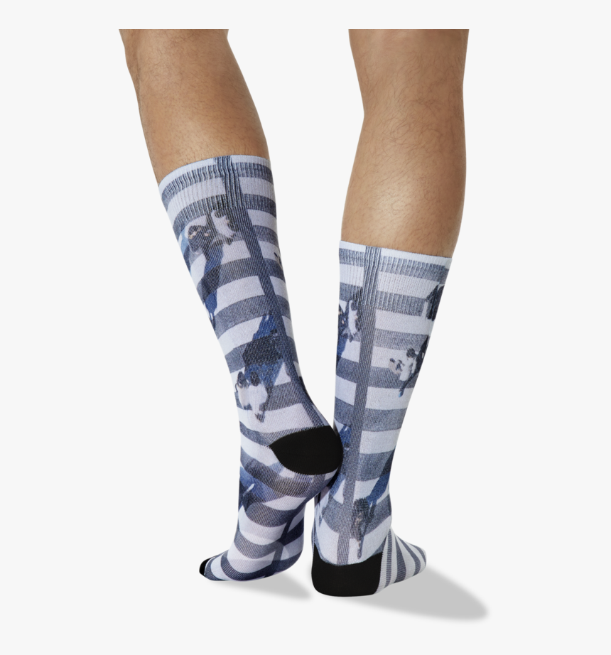 Men S Crosswalk Tube Socks In Black, White 
 Class - Sock, HD Png Download