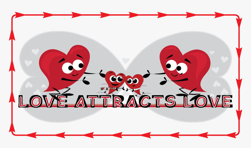 Red Hearts And Two Female Red Hearts Falling In Love - Cartoon, HD Png Download