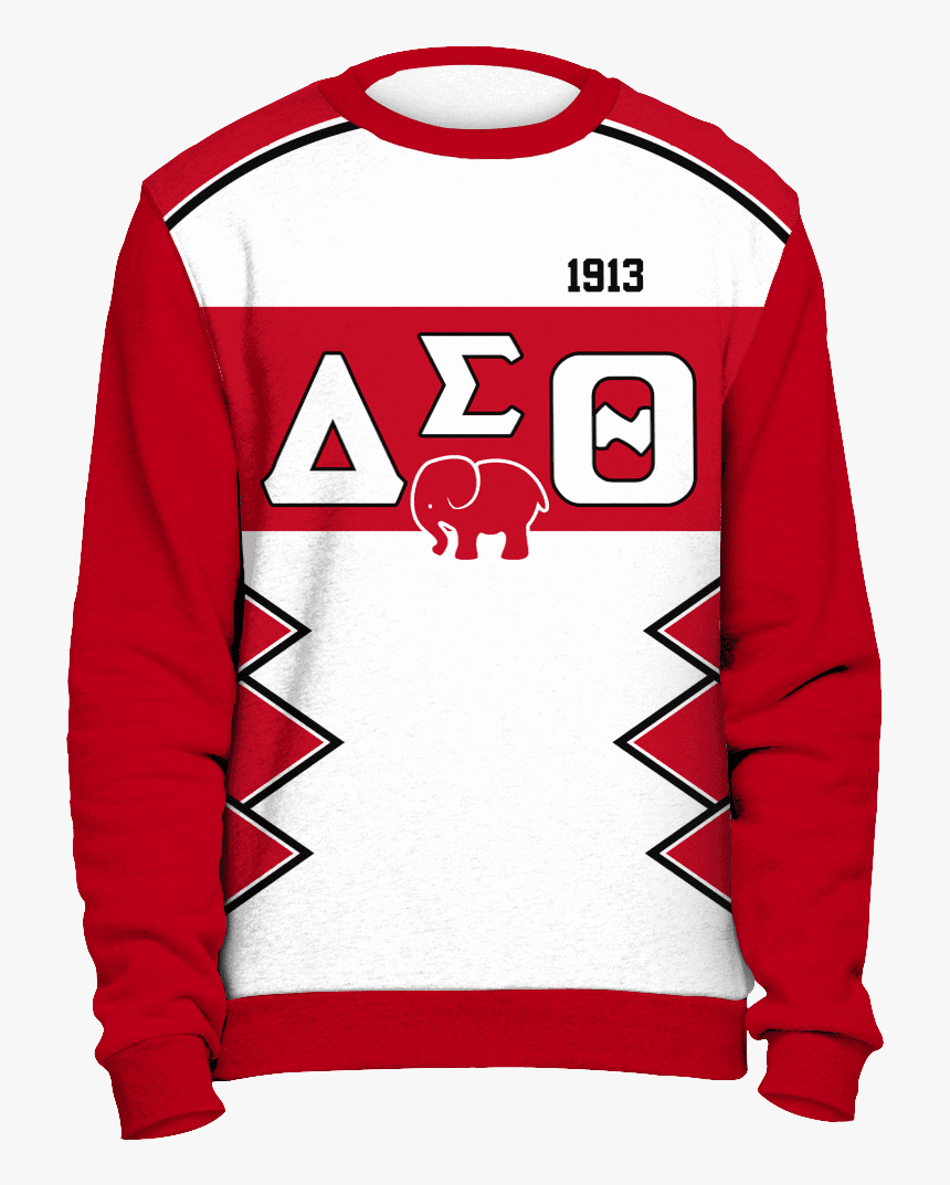 Delta Sigma Theta Initials And Year Red Sweatshirt - Anatomy Ugly Christmas Sweater, HD Png Download