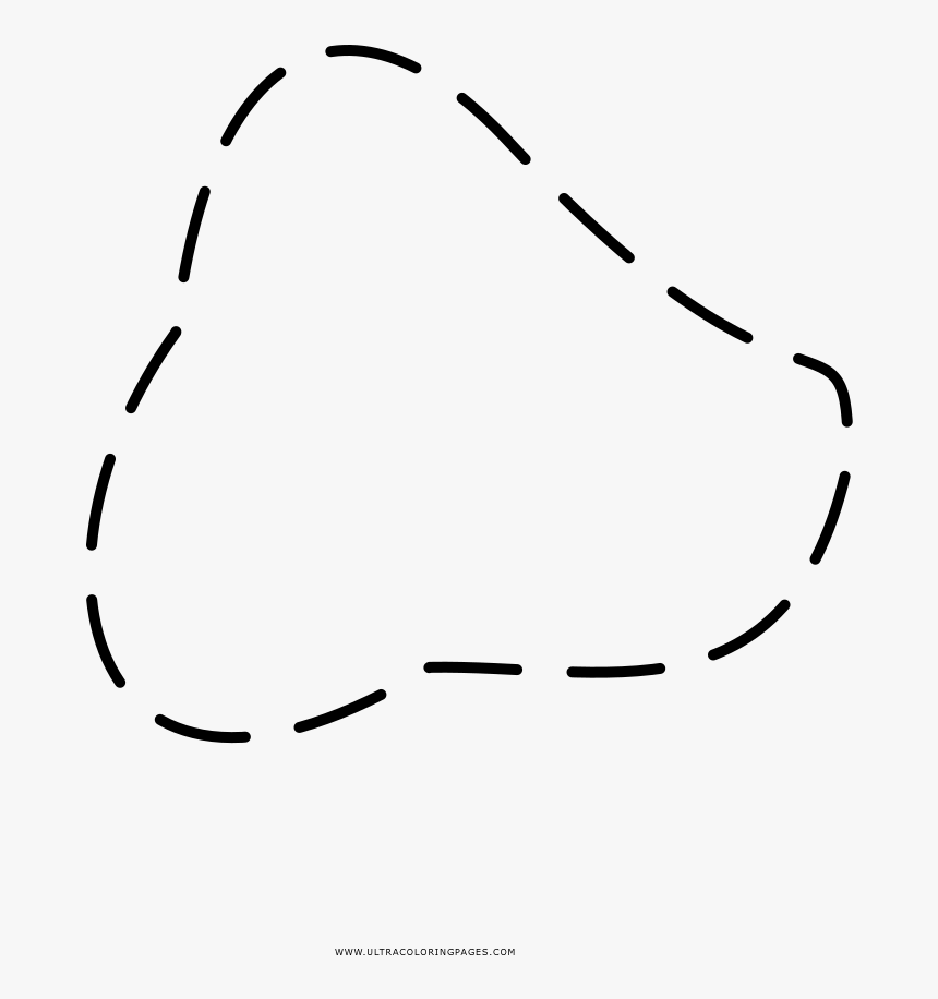 Abstract Dashed Shape Coloring Page - Line Art, HD Png Download