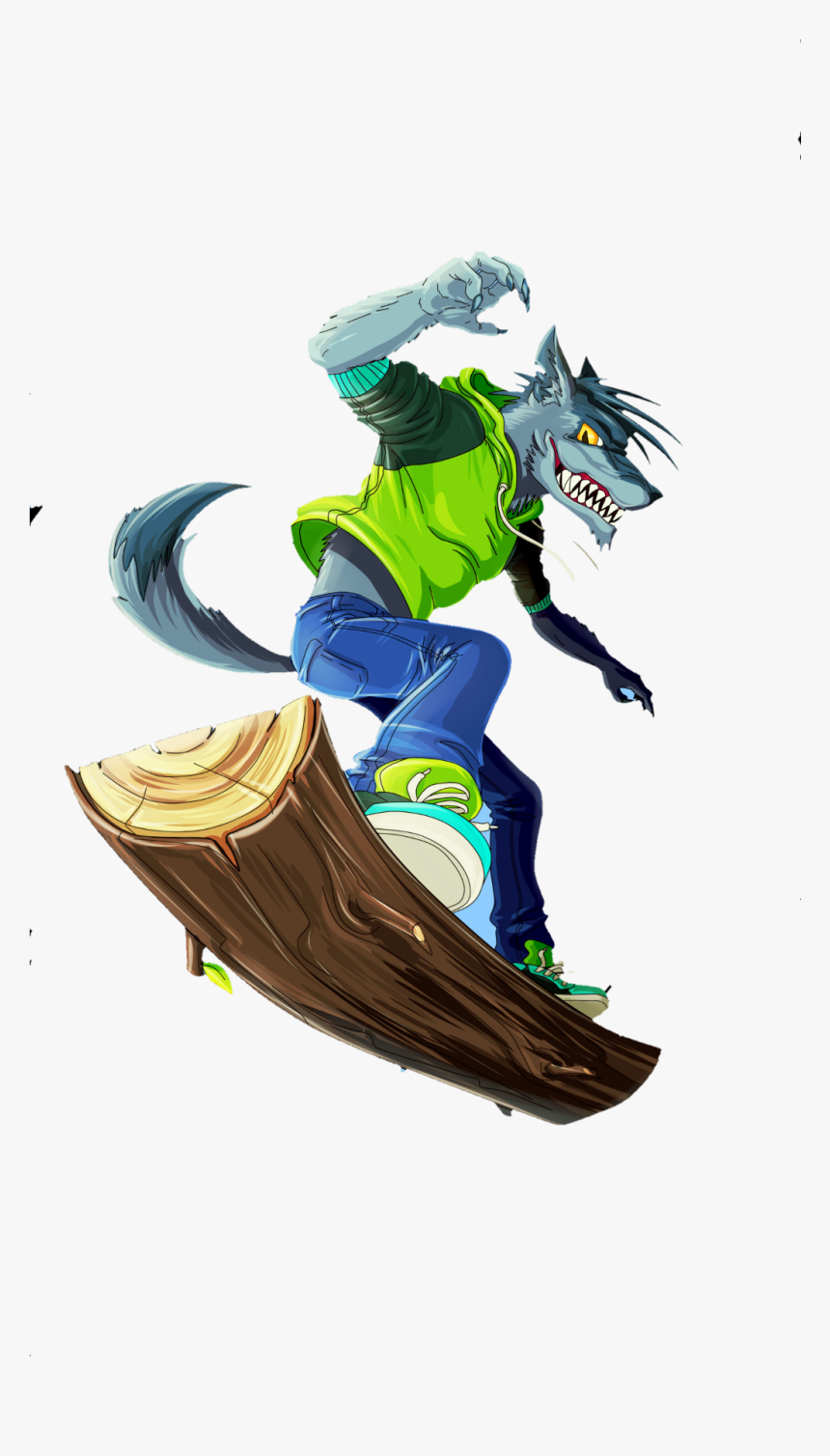 #wolf #cartoon - Cartoon, HD Png Download