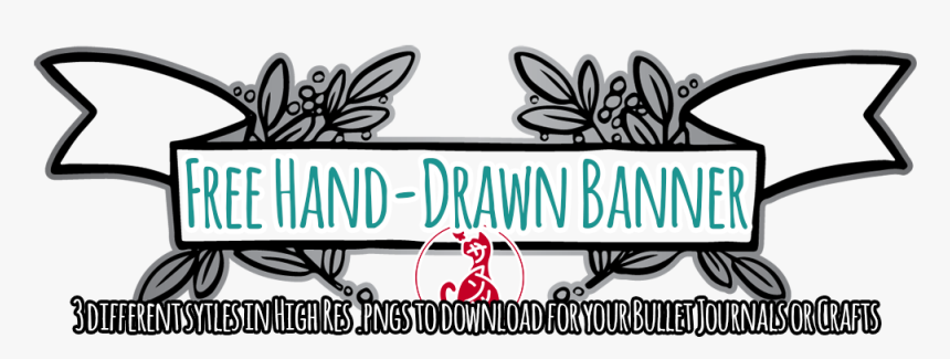 Transparent Hand Drawn Banner Png - Printable Bullet Journal Banners, Png Download