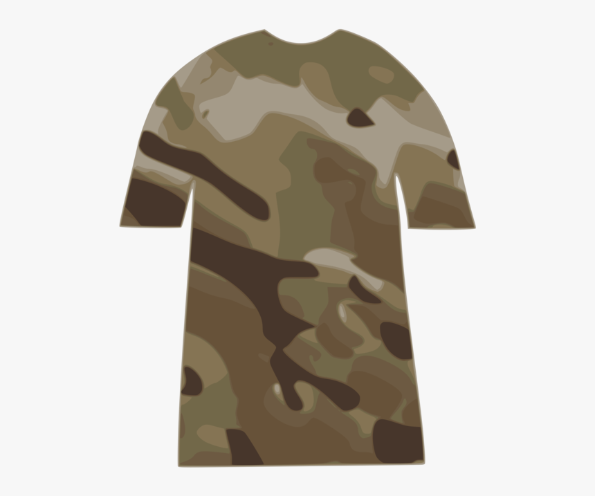 Brown,neck,sleeve - Camo Shirt Clip Art, HD Png Download