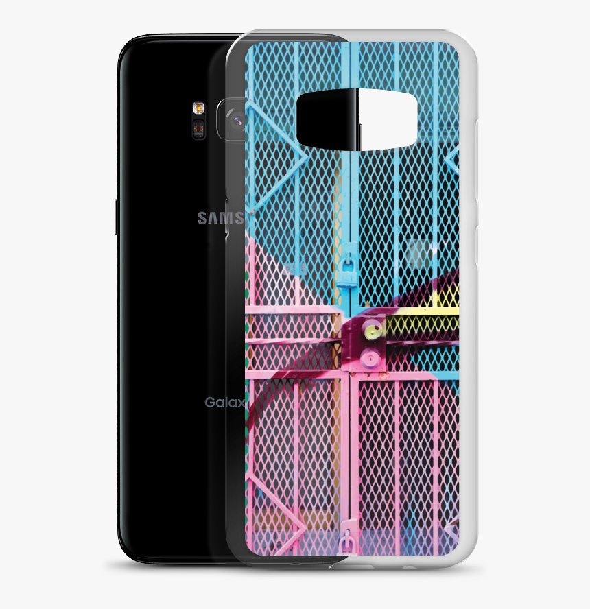 Locked Mockup Case With Phone Case With Phone Samsung - Iphone, HD Png Download