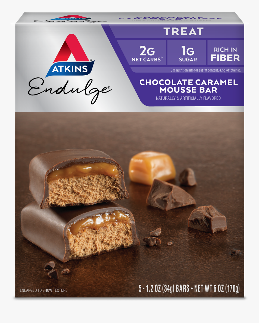 Atkins Endulge Chocolate Caramel Mousse Bar, HD Png Download