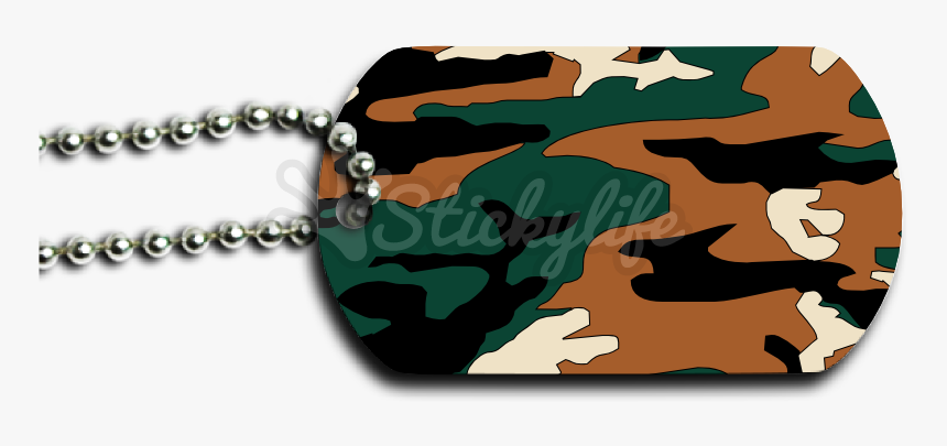 Camouflage Dog Tag Front - Chain, HD Png Download