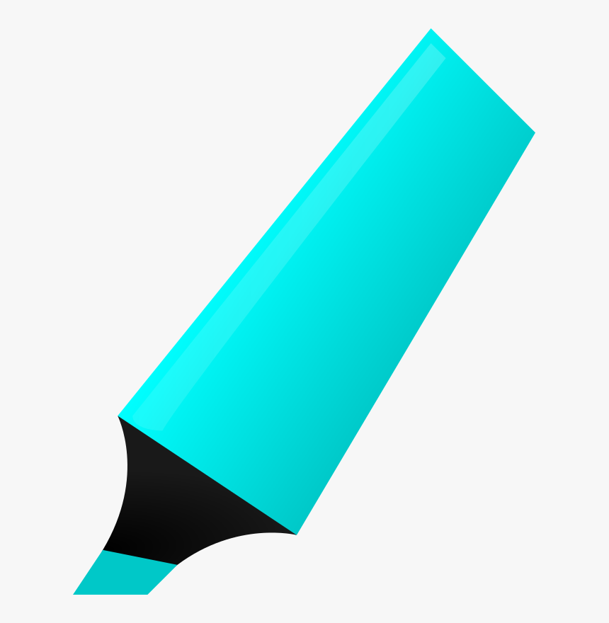 Cyan Highlighter - Highlighter Clipart, HD Png Download , Transparent