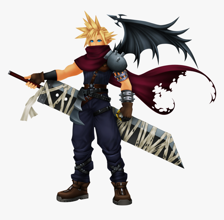 Best And Worst Videogame Character Redesigns - Cloud Kingdom Hearts, HD Png Download