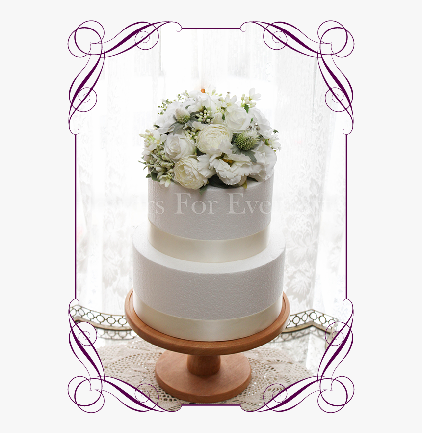 Cake With Baby Breath Flowers, HD Png Download