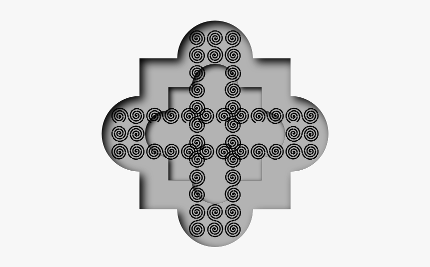 Spiral Cross Design Svg Clip Arts - Cross, HD Png Download