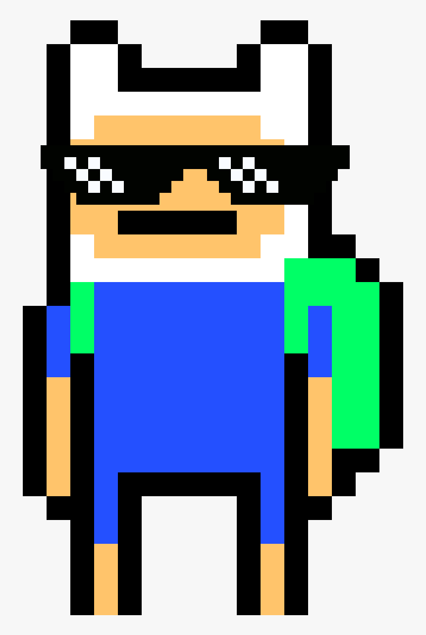 Adventure Time Pixel Finn, HD Png Download