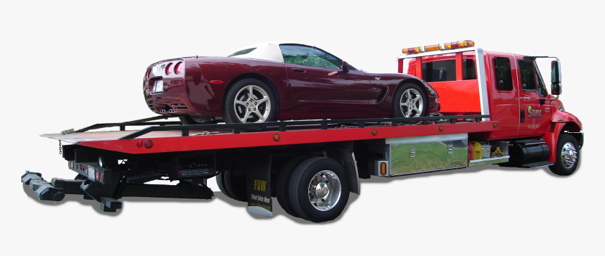 Flat Bed Tow Trucks Png, Transparent Png