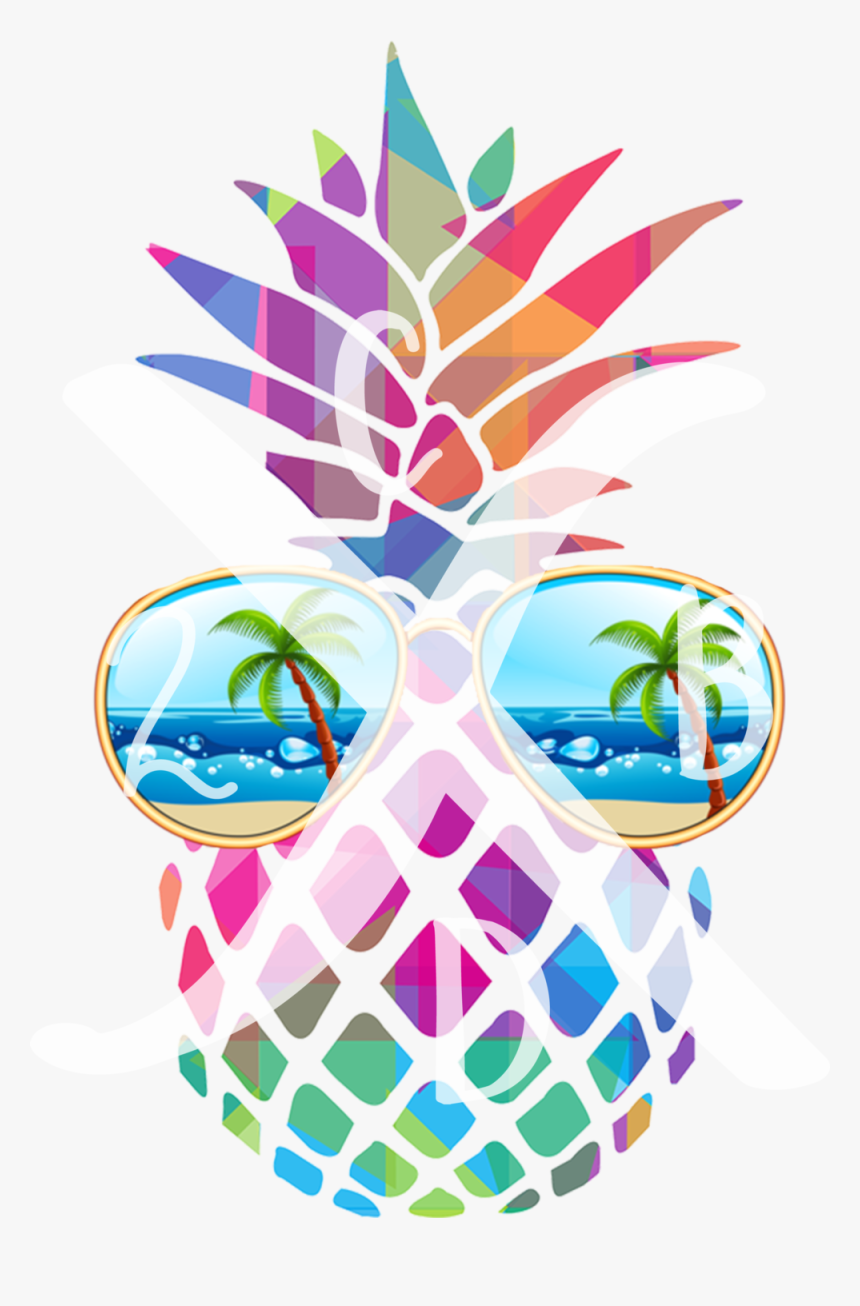 Pineapplewithsunglasses1 - Transparent Background Gold Pineapple Clipart, HD Png Download