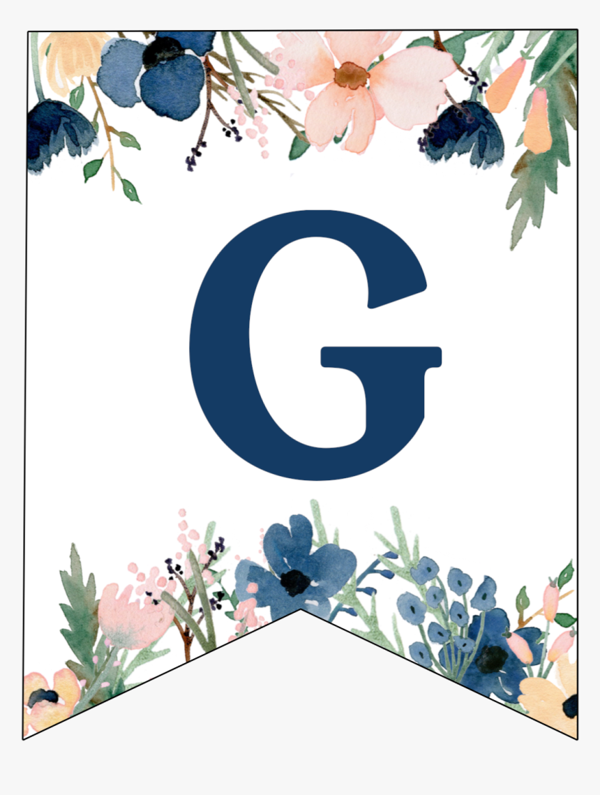 Letter I Floral Banner, HD Png Download