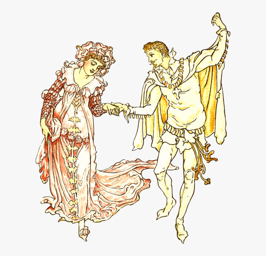 Standing,line Art,human Body - Public Domain Dancing Couple, HD Png Download