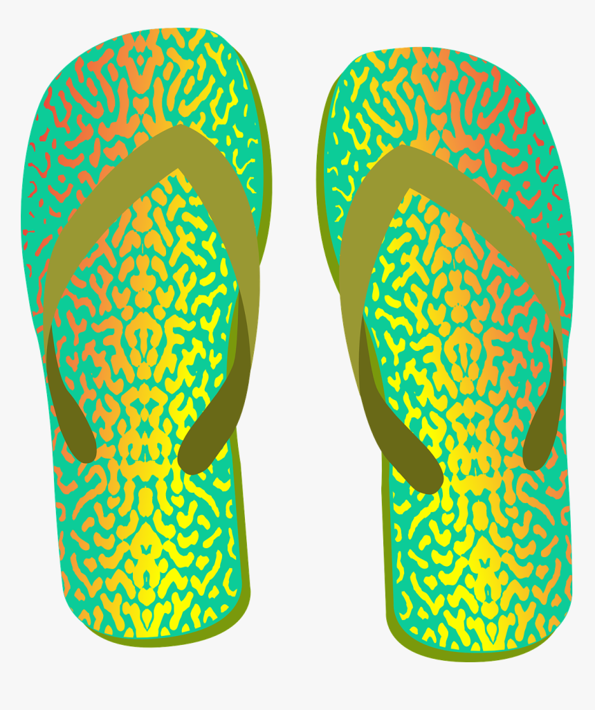 Flip Flops Yellow Clipart, HD Png Download