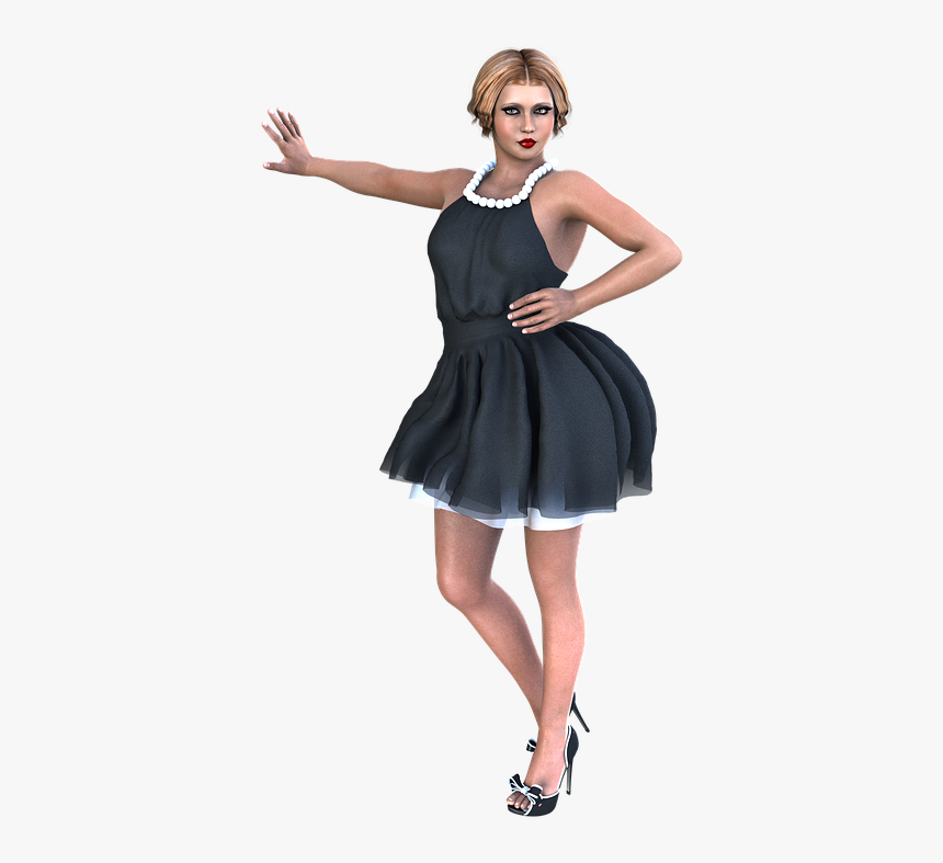 Woman On Dress Png, Transparent Png