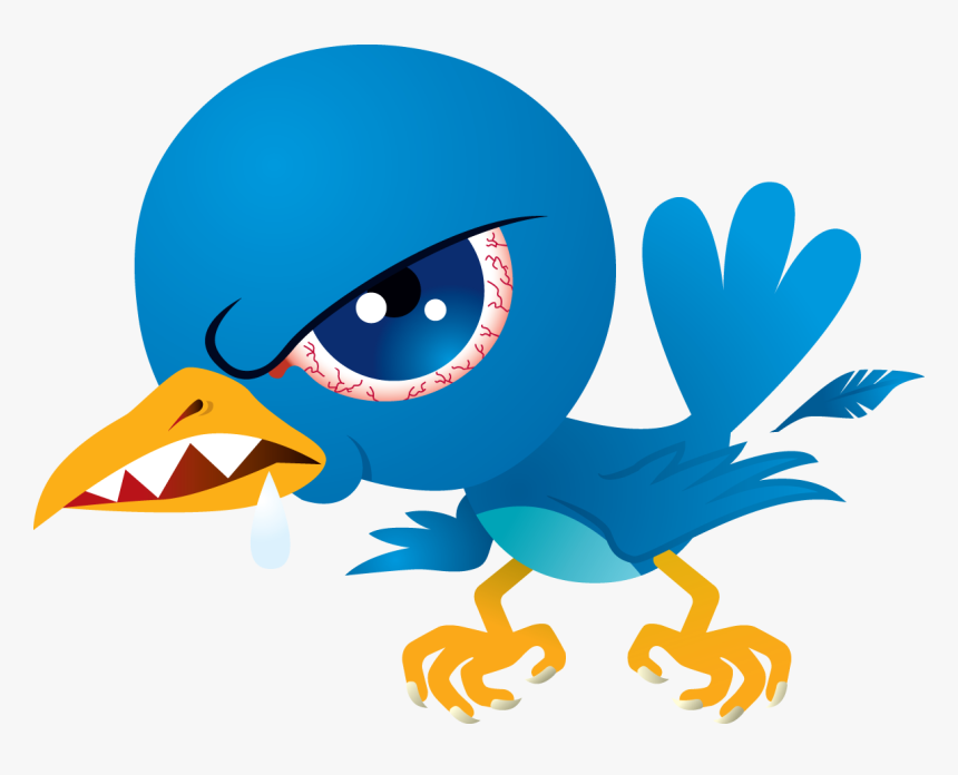 I Will Give You Bulgaria 510 Twitter Followers - Mad Blue Bird Cartoon, HD Png Download