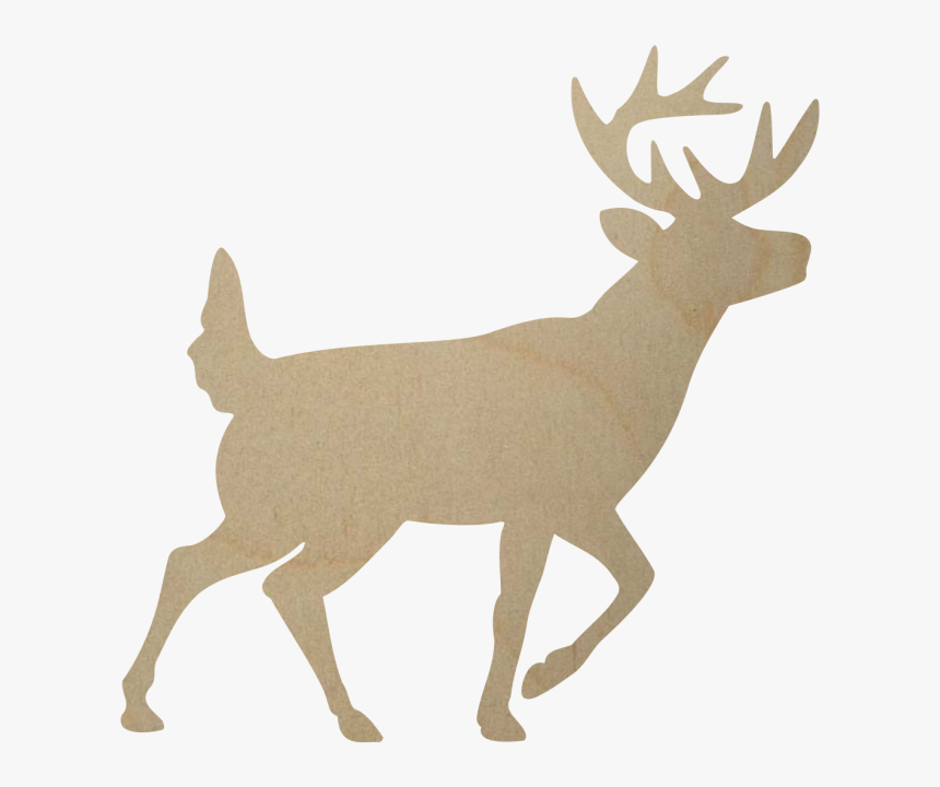 Wooden Deer Cutout Shape - Deer Clip Art, HD Png Download