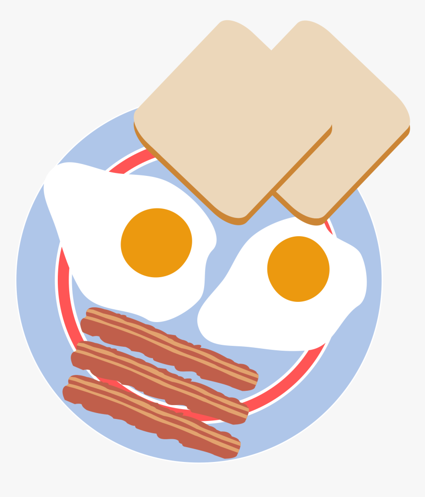 This Free Icons Png Design Of Bull S Eye Eggs With - Bacon Eggs And Toast Transparent, Png Download