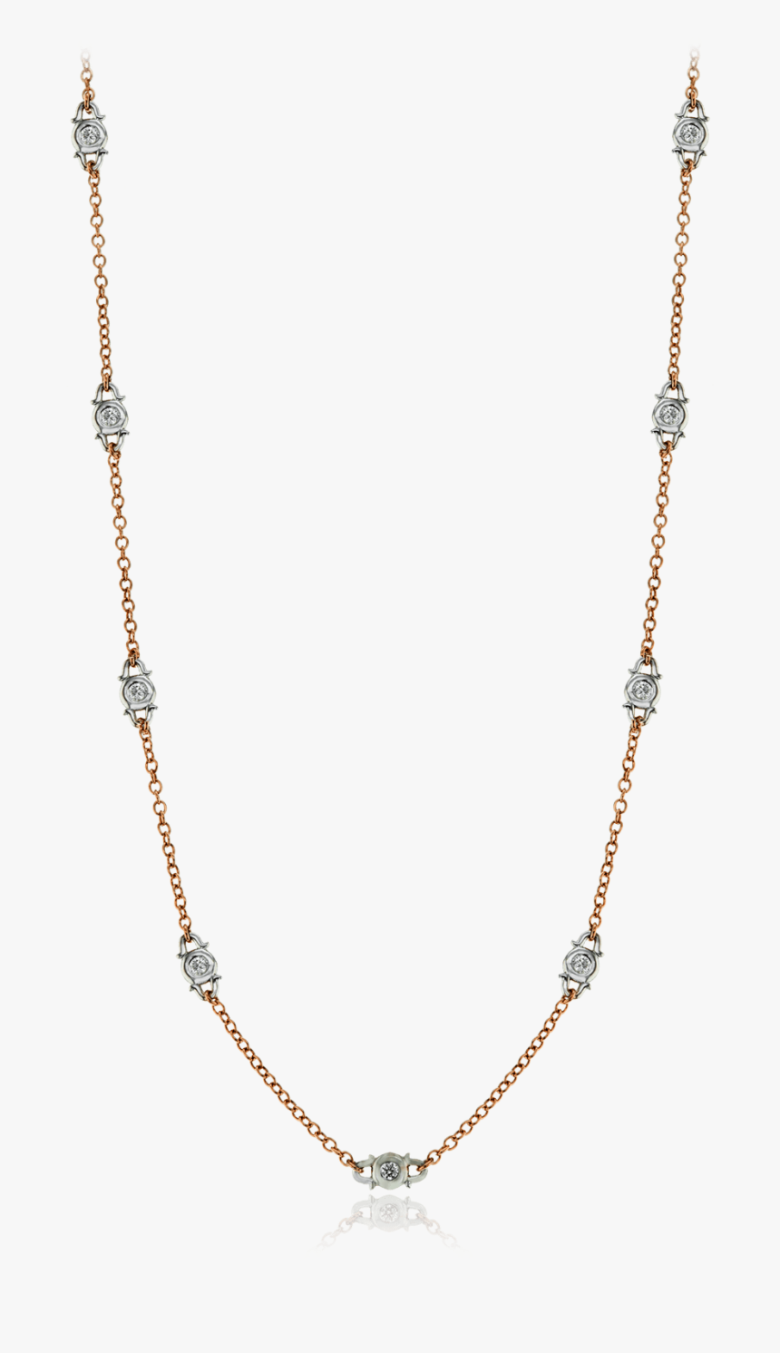 18k White Necklace - Necklace, HD Png Download