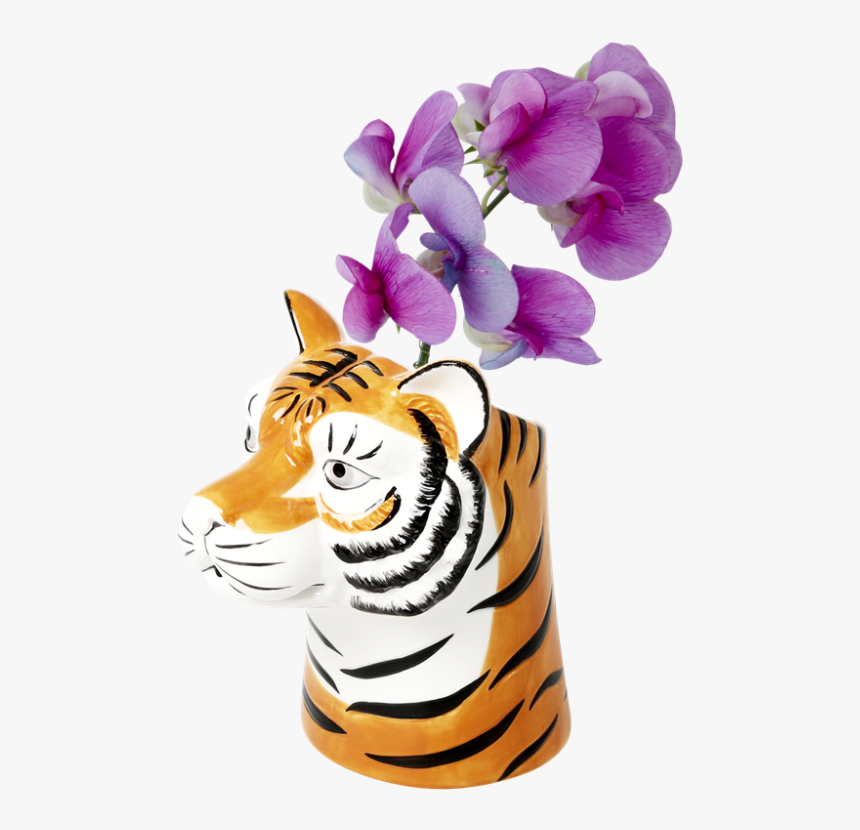 Tiger Head Ceramic Vase By Rice Dk - Vase, HD Png Download