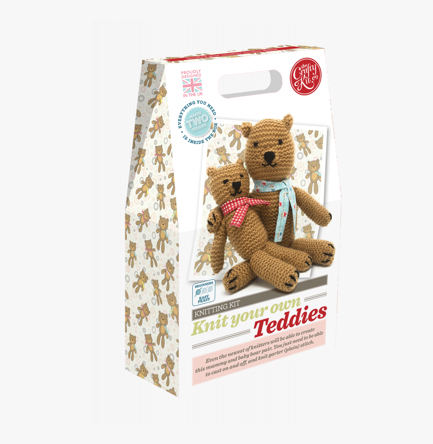 Knit Your Own Teddies Kit - Knitting, HD Png Download