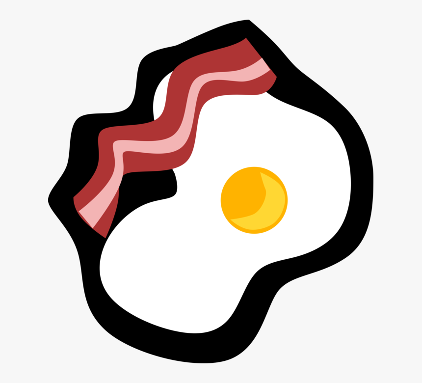 Vector Illustration Of Breakfast Bacon & Fried Egg - Bacon's Rebellion, HD Png Download