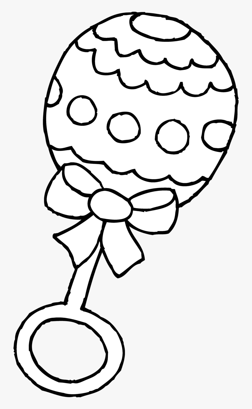 Baby Rattle Baby Clipart Black And White Free To Use - Rattle Clipart Black And White, HD Png Download