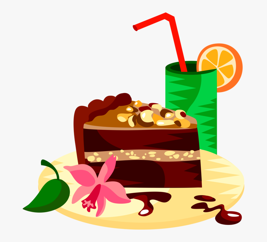 Desserts Clipart German Chocolate Cake - Chocolate Cake Clip Art, HD Png Download