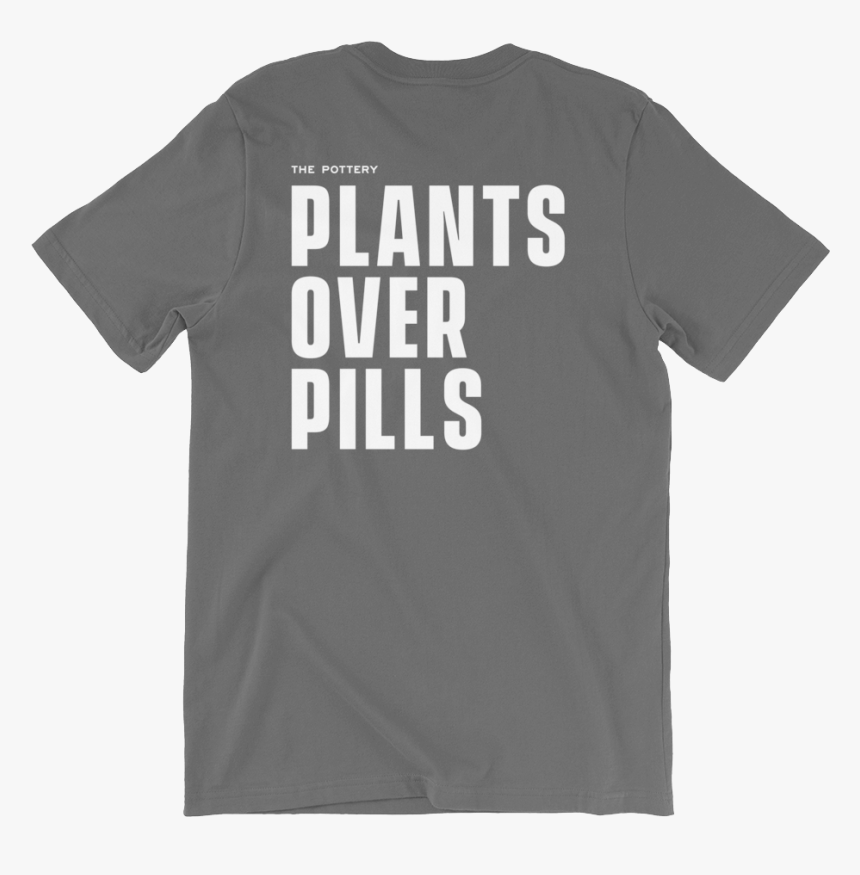Plantsoverpills Outlinewhite Black Back Tshirt, HD Png Download