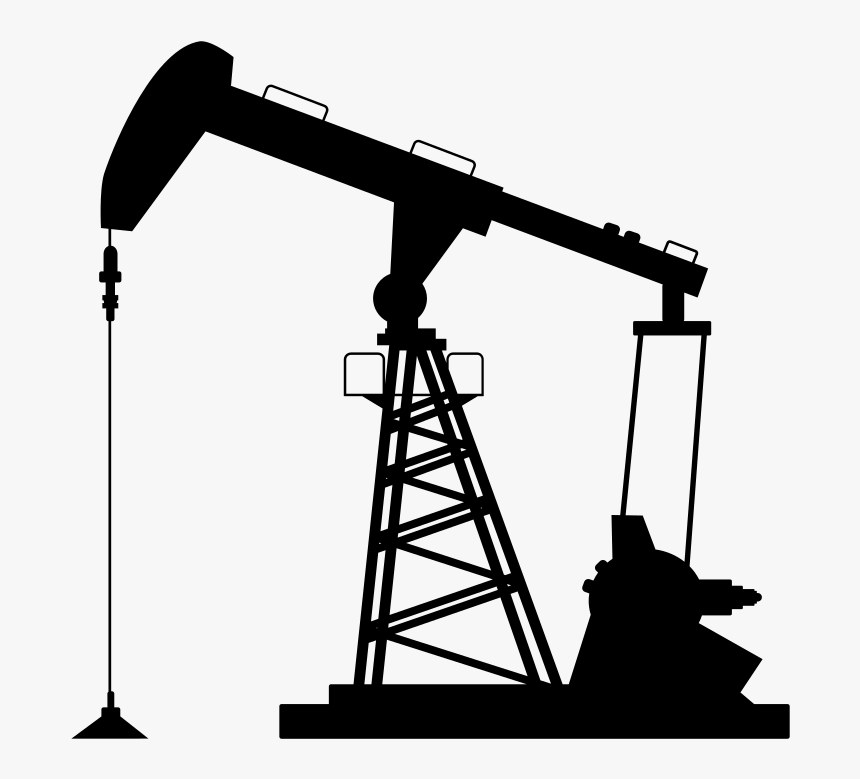 Simple Oil Pump - Drilling Oil Rig Silhouette, HD Png Download