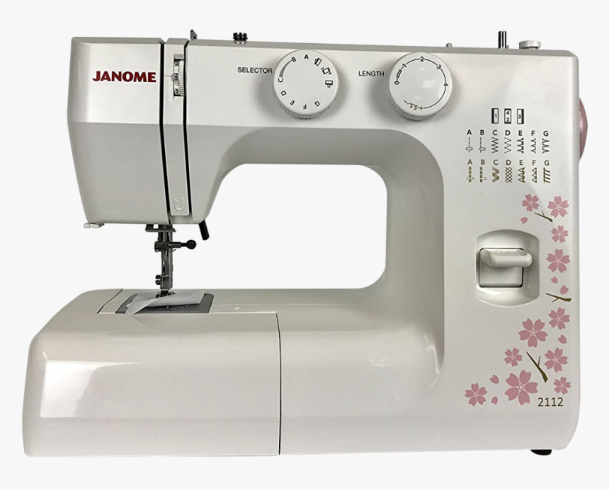 Save 50% Janome 2112 Cherry Blossom Easy To Use Sewing - Sewing Machine Clear Background, HD Png Download