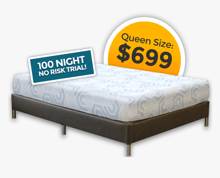Cozy Bed Memory Foam Mattress - Bed Frame, HD Png Download