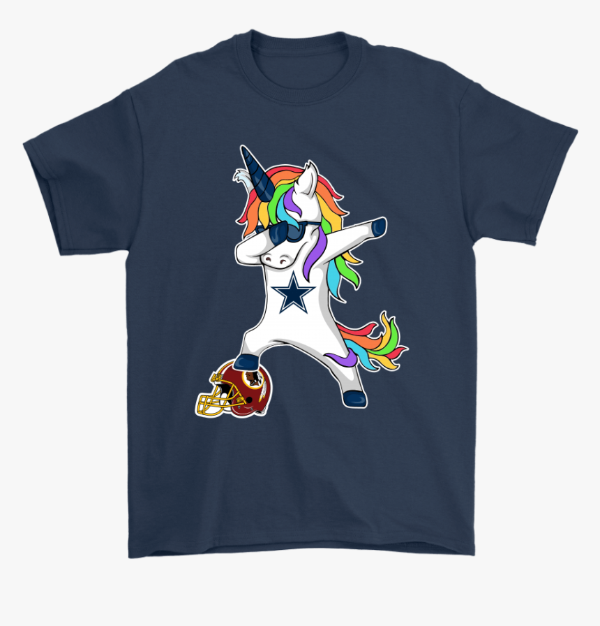 Football Dabbing Unicorn Steps On Helmet Dallas Cowboys - Cartoon, HD Png Download
